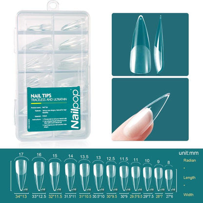Nailpop 120pcs Gel Soft DIY Artificial Fingernails Long/Medium/Short Capsule Fake Nails Beginner-Friendly Soak off Extensions