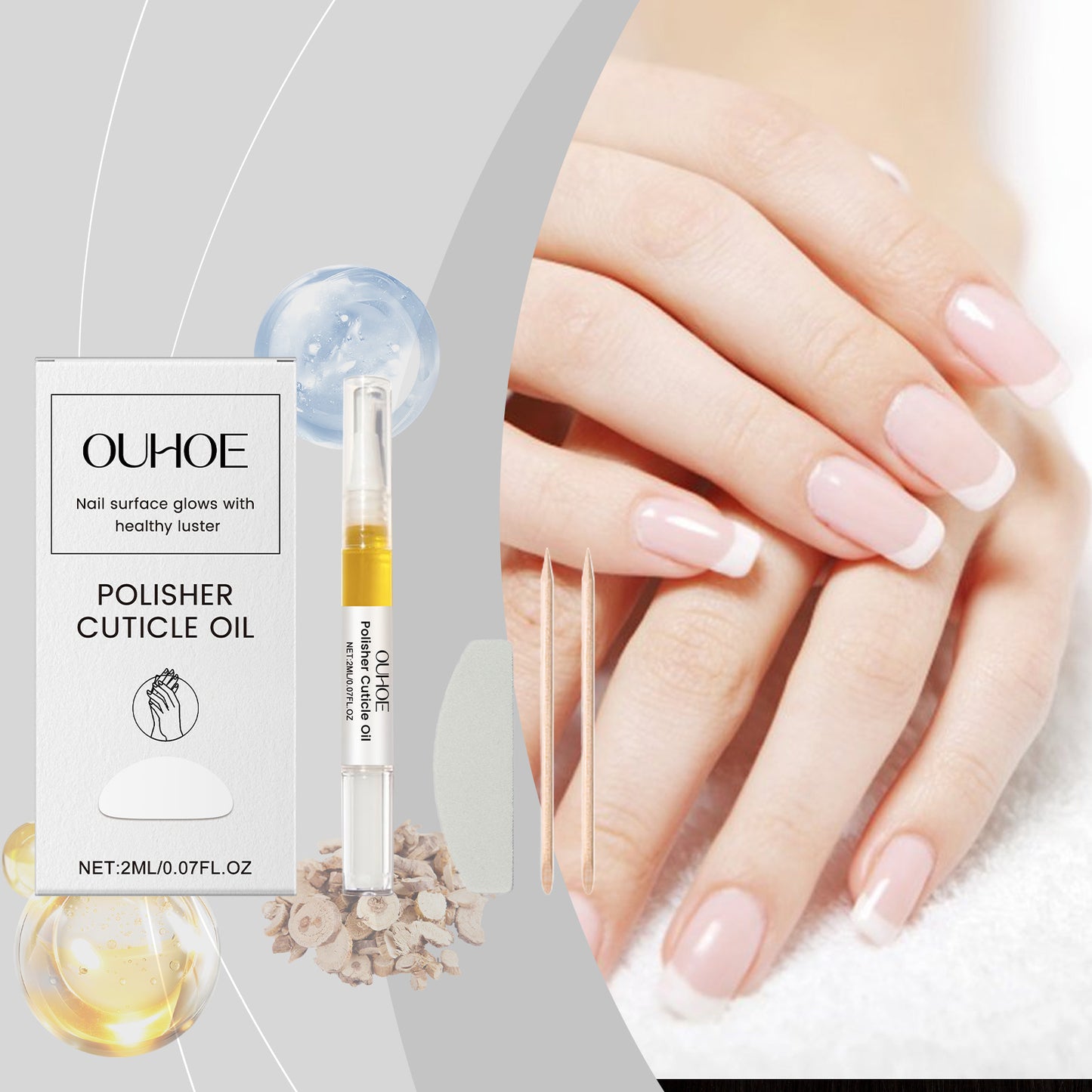 OUHOE Nail Care Solution Set Improves Soft Nails By Moisturizing Cuticle And Repairing Nails