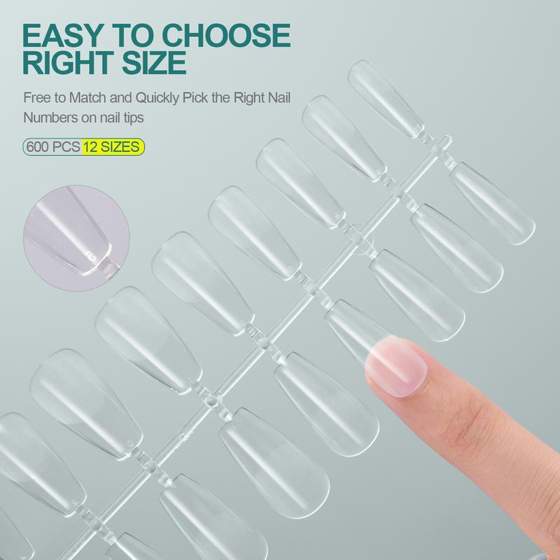 Nailpop 120pcs Gel Soft DIY Artificial Fingernails Long/Medium/Short Capsule Fake Nails Beginner-Friendly Soak off Extensions