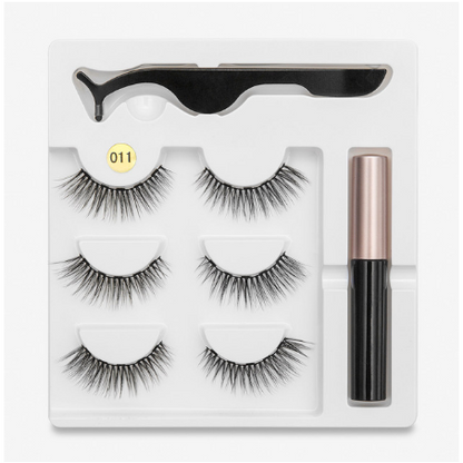 FCJ 25mm Pairs of False Eyelashes with Magnets Soft Natural 3D Silk and Mink Synthetic Lashes Fashionable Magnetic Eyelashes