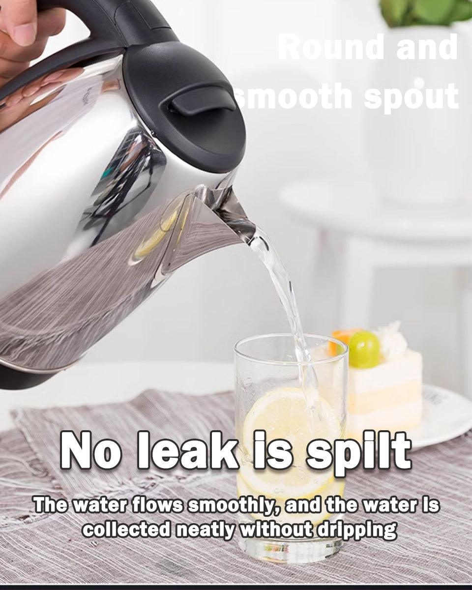 1.8L 304 Stainless Steel Electric Kettle Fast Boil with 1500W Power for Home Kitchen Travel Hotel Office Use Discounted